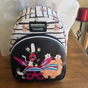 Loungefly Nickelodeon Black and White Monster Backpack